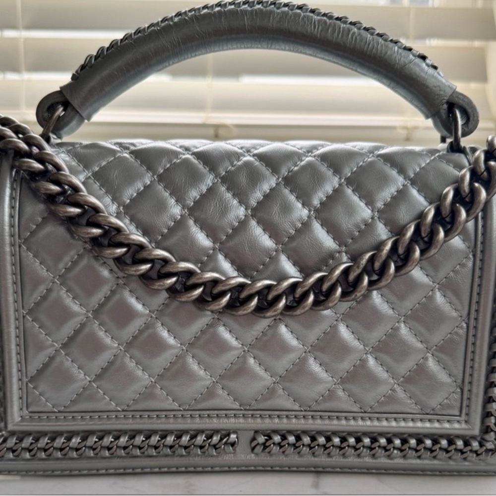 Chanel Silver Boy Bag - Picture 3 of 3